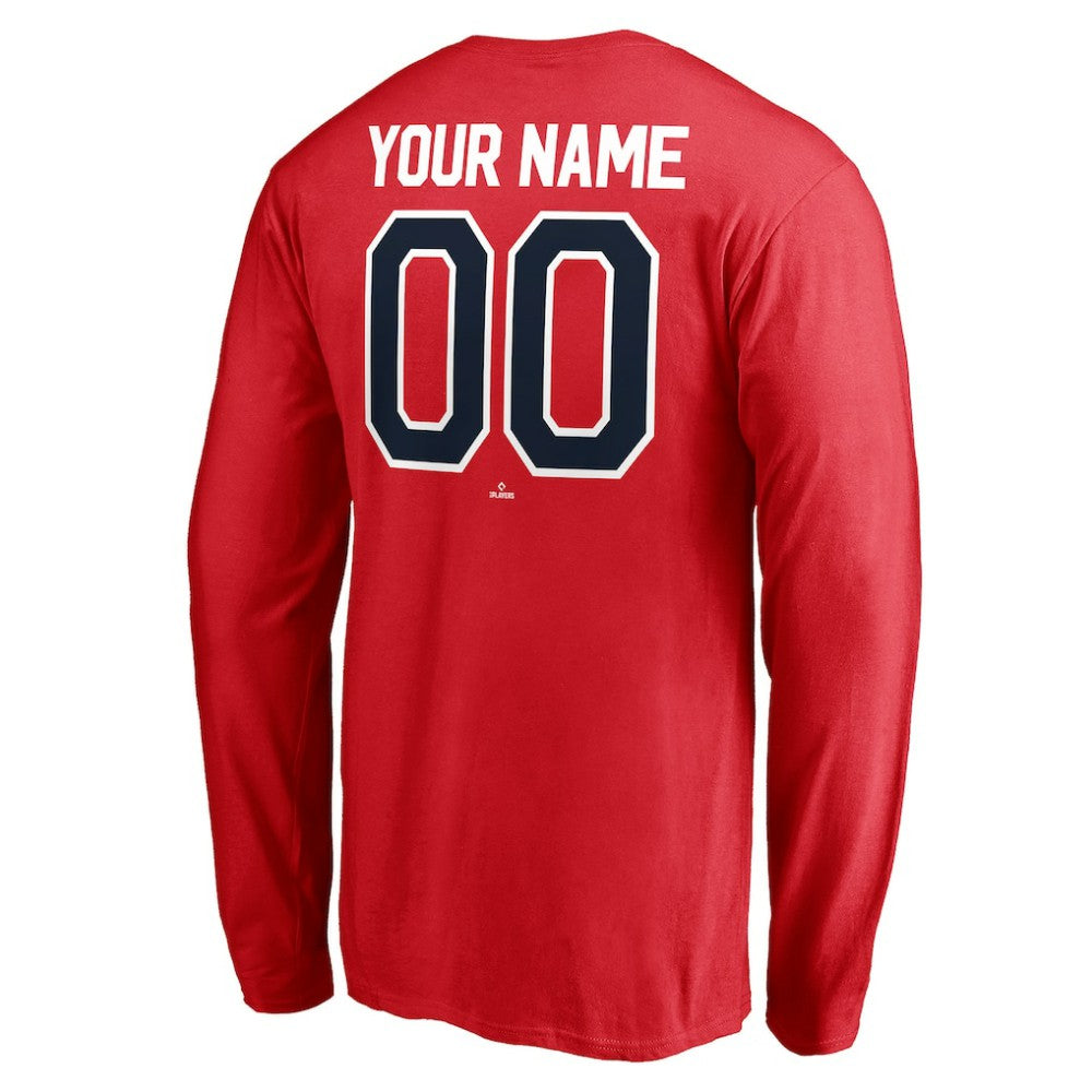 Washington Nationals Personalized Winning Streak Name & Number Long Sleeve T-Shirt Red