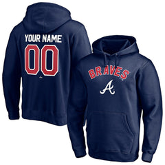 Atlanta Braves Personalized Winning Streak Name & Number Pullover Hoodie Navy