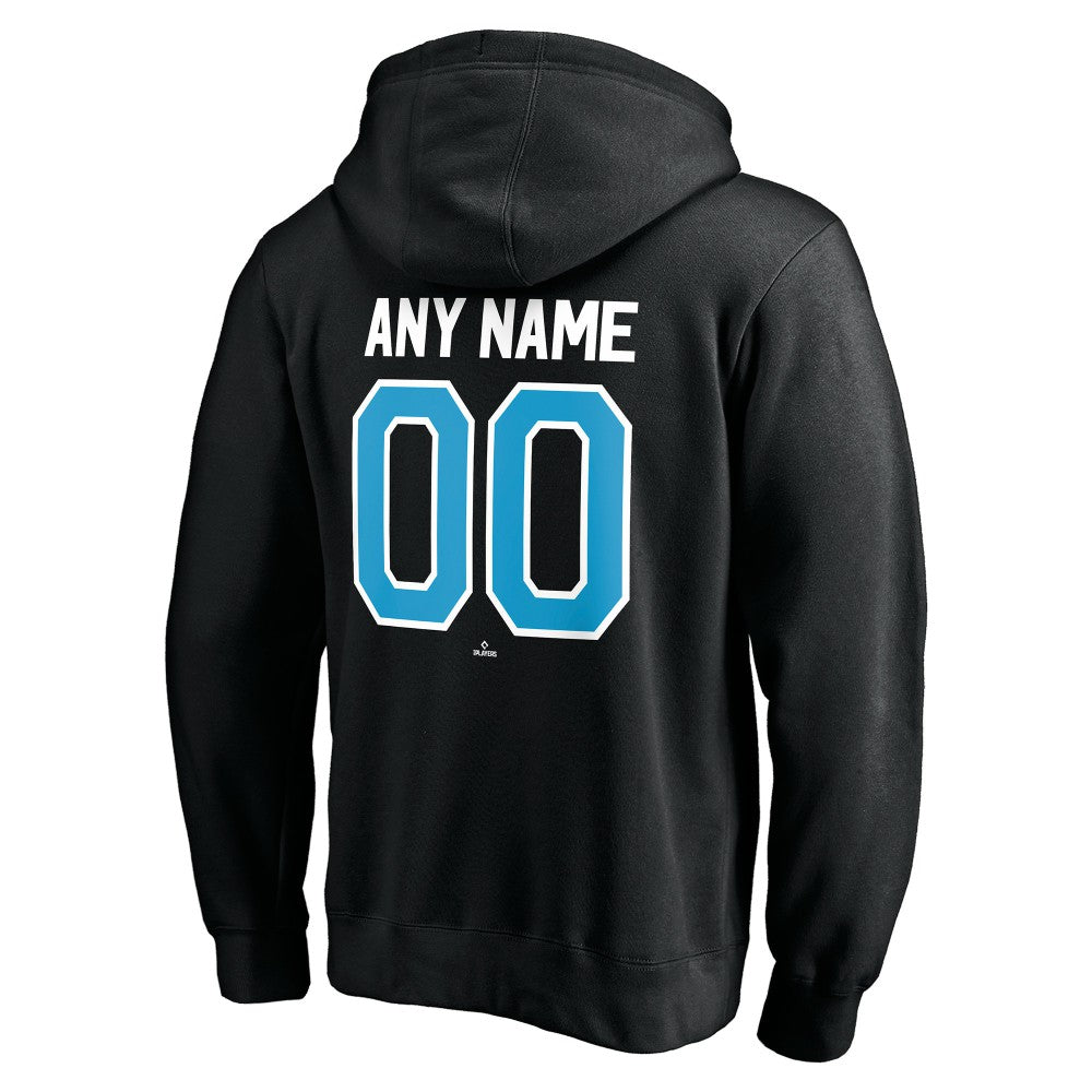 Miami Marlins Personalized Winning Streak Name & Number Pullover Hoodie Black