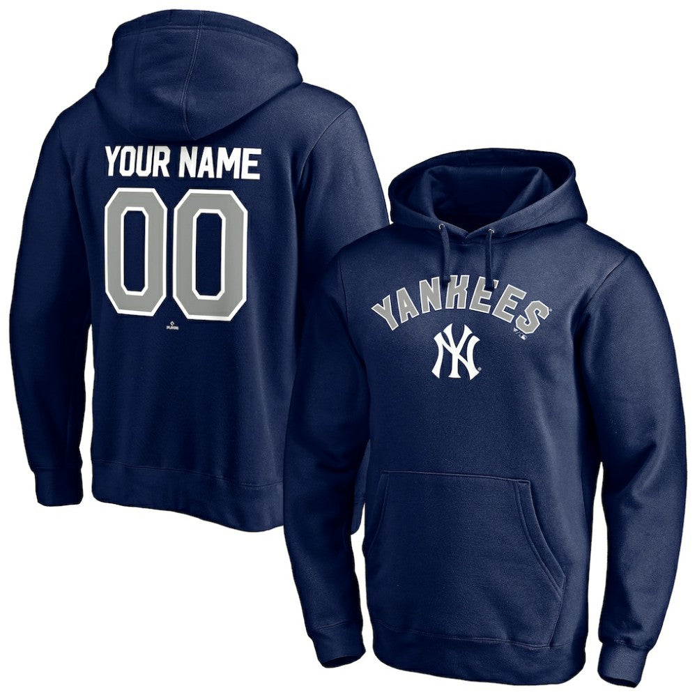 New York Yankees Personalized Winning Streak Name & Number Pullover Hoodie Navy