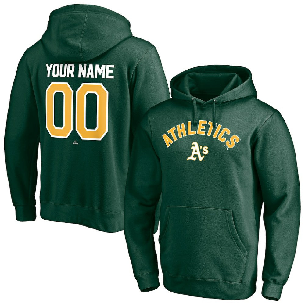 Athletics Personalized Winning Streak Name & Number Pullover Hoodie Green