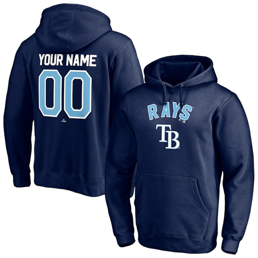 Tampa Bay Rays Personalized Winning Streak Name & Number Pullover Hoodie Navy