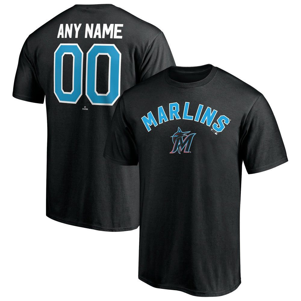 Miami Marlins Personalized Team Winning Streak Name & Number T-Shirt Black