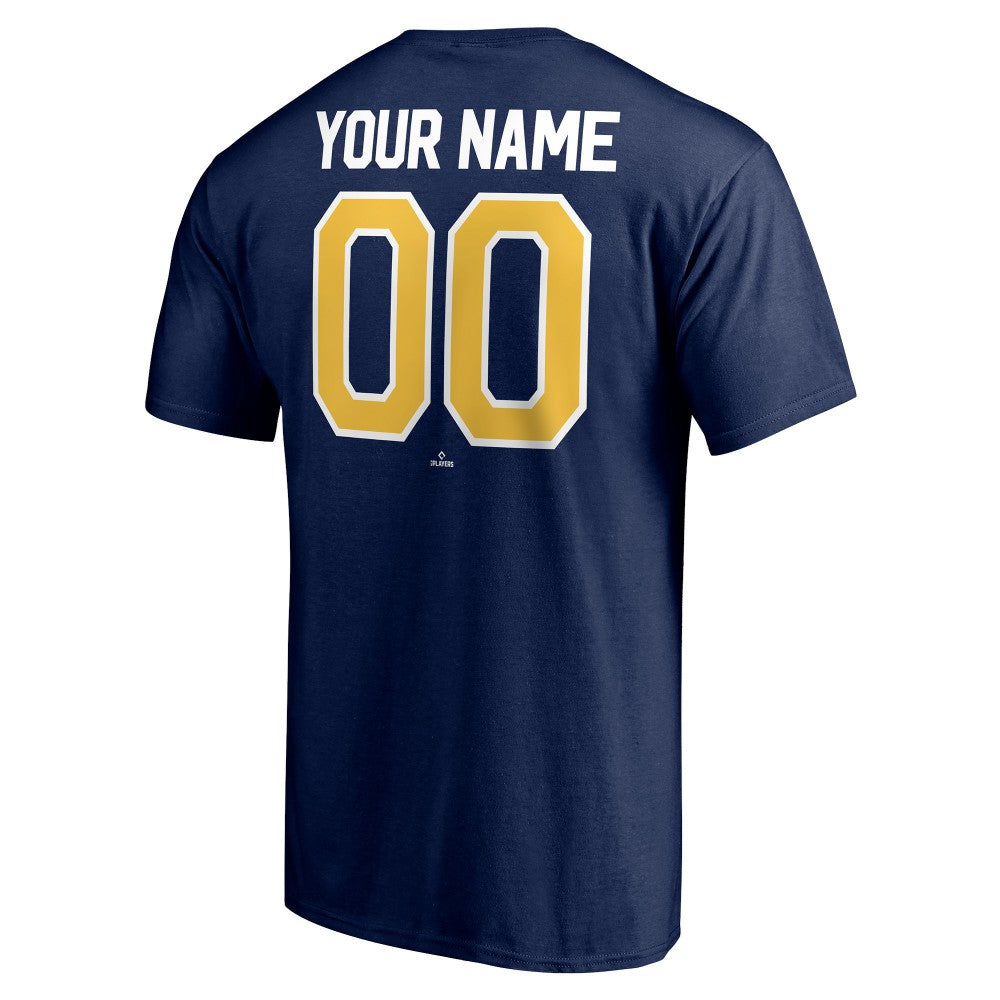 Milwaukee Brewers Personalized Team Winning Streak Name & Number T-Shirt Navy
