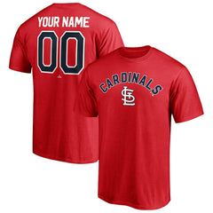 St. Louis Cardinals Personalized Team Winning Streak Name & Number T-Shirt Red