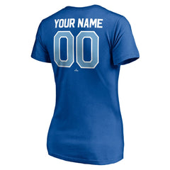 Kansas City Royals Women's Personalized Winning Streak Name & Number V-Neck T-Shirt Royal