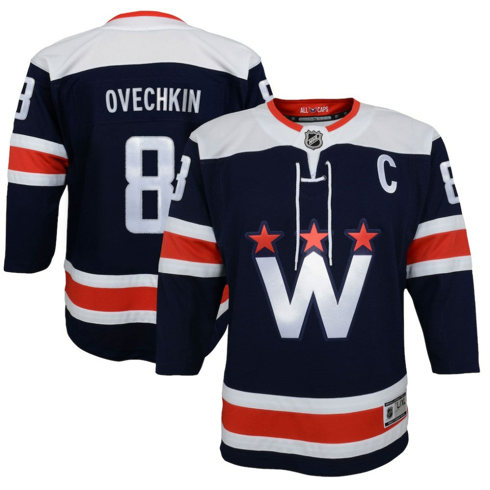 Alexander Ovechkin Washington Capitals Youth 2020/21 Alternate Premier Player Jersey - Navy Jerseys