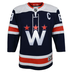 Alexander Ovechkin Washington Capitals Youth 2020/21 Alternate Premier Player Jersey - Navy Jerseys