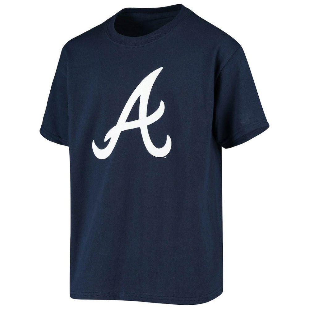 Atlanta Braves Stitches Youth Team Logo T-Shirt Navy