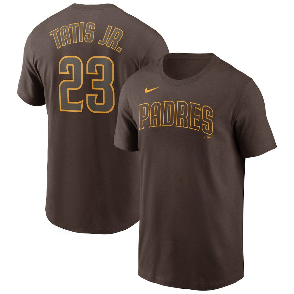 Fernando Tatis Jr. San Diego Padres Name & Number T-Shirt Brown