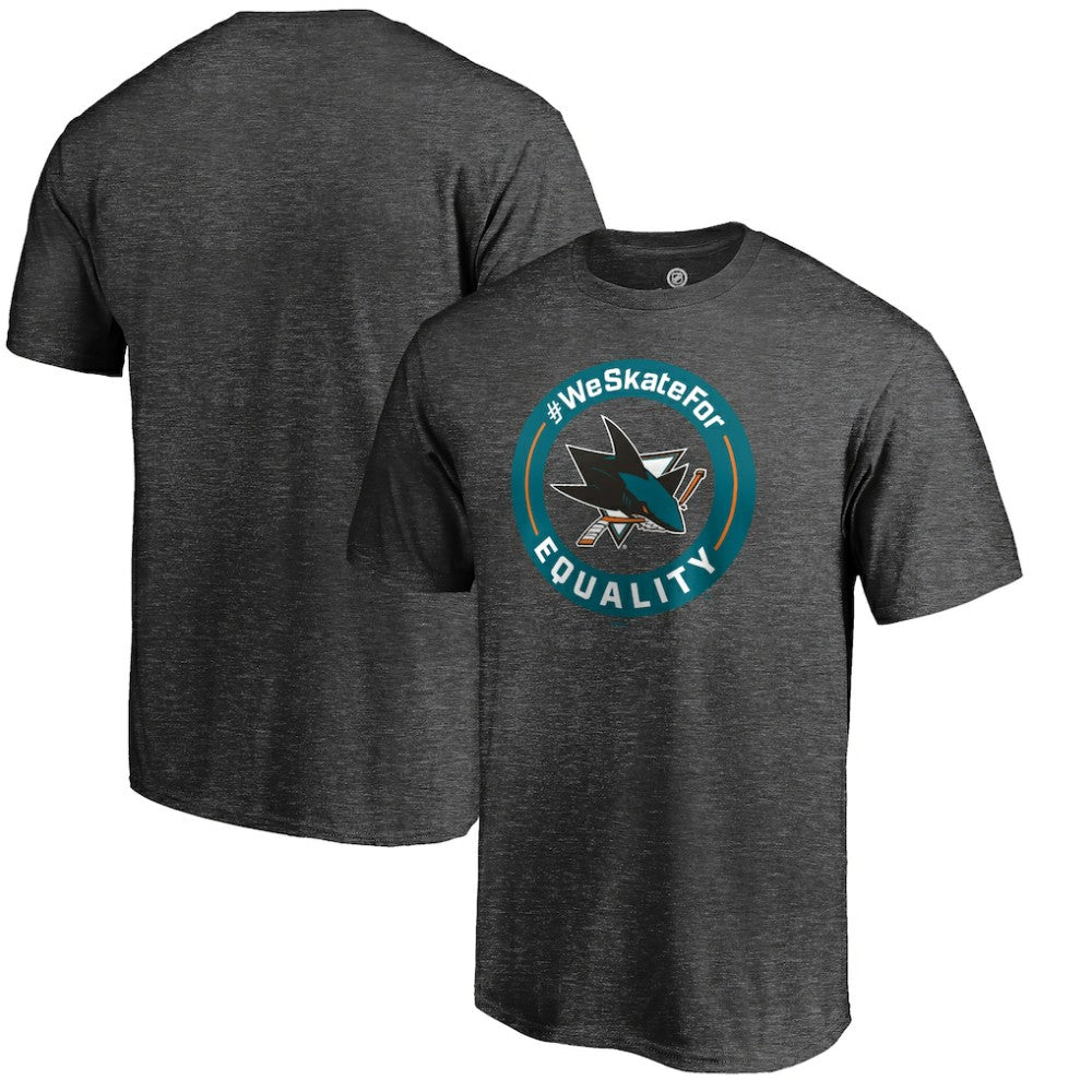 San Jose Sharks #WeSkateFor T-Shirt - Heather Gray T-shirts