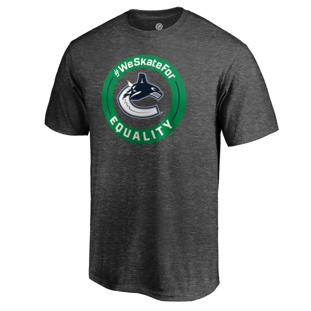 Vancouver Canucks #WeSkateFor T-Shirt - Heather Gray T-shirts