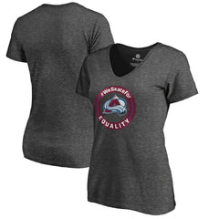 Colorado Avalanche Women's #WeSkateFor V-Neck T-Shirt - Heather Gray T-shirts