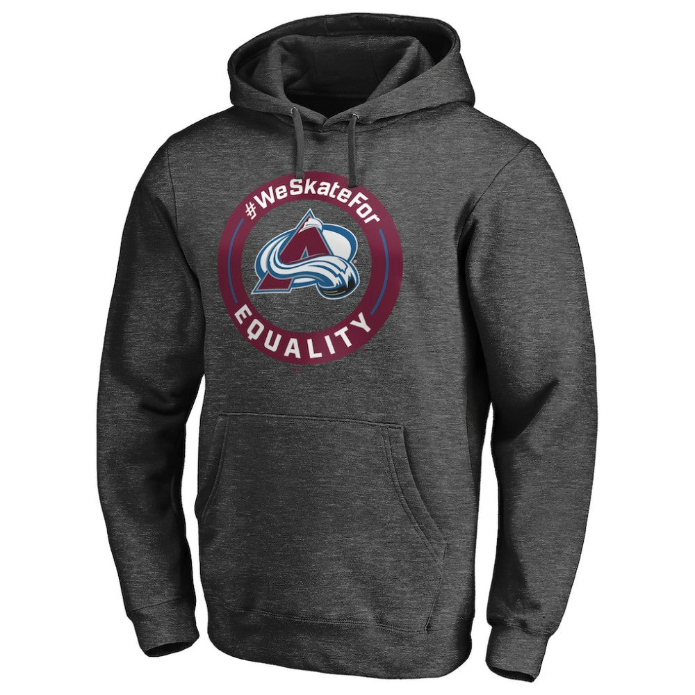 Colorado Avalanche #WeSkateFor Pullover Hoodie - Heather Gray Hoodies