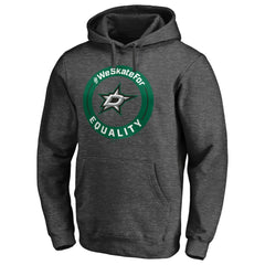 Dallas Stars #WeSkateFor Pullover Hoodie - Heather Gray Hoodies