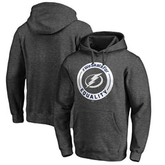 Tampa Bay Lightning #WeSkateFor Pullover Hoodie - Heather Gray Hoodies