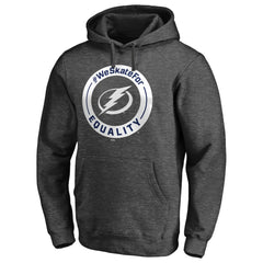 Tampa Bay Lightning #WeSkateFor Pullover Hoodie - Heather Gray Hoodies