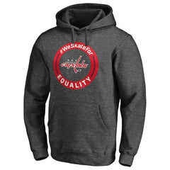 Washington Capitals #WeSkateFor Pullover Hoodie - Heather Gray Hoodies