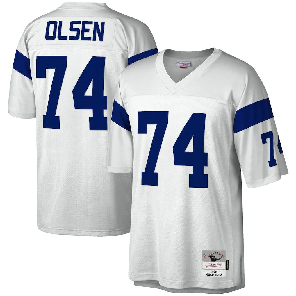 Merlin Olsen Los Angeles Rams Legacy Replica Jersey - White outlet