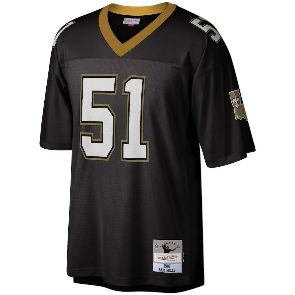 Sam Mills New Orleans Saints Legacy Replica Jersey - Black sale