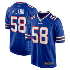 Matt Milano Buffalo Bills Game Player Jersey - Royal for sale
