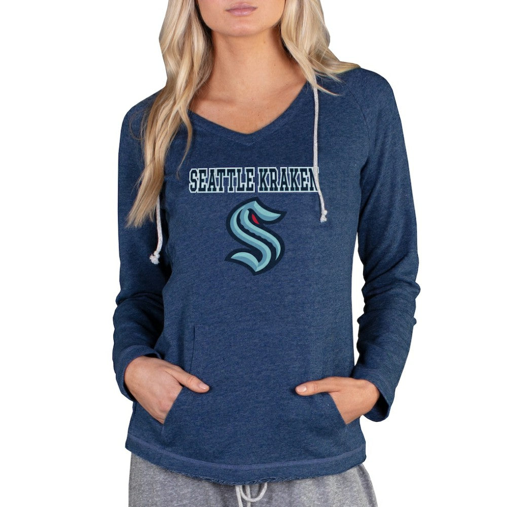 Seattle Kraken Concepts Sport Women's Mainstream Terry Hoodie Top - Navy Hoodies