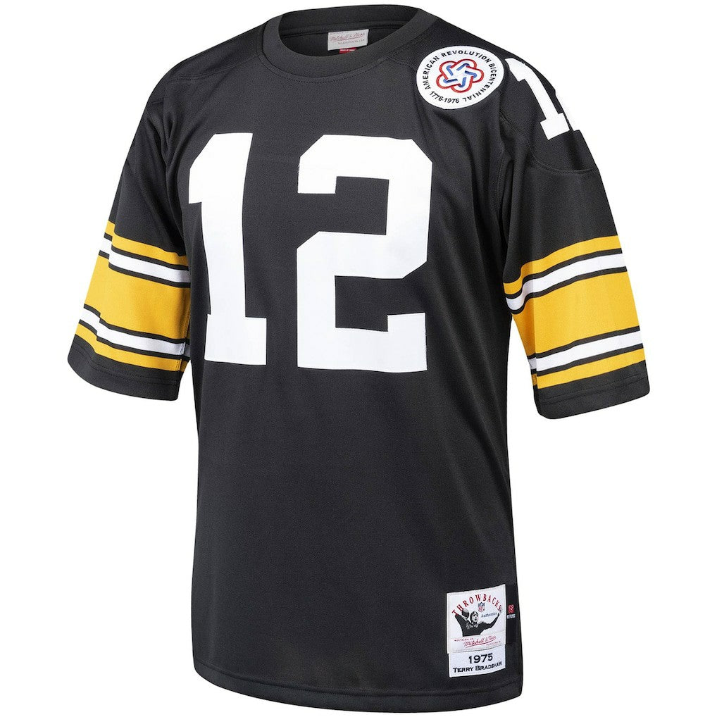 Terry Bradshaw Pittsburgh Steelers Authentic Throwback Retired Player Jersey - Black discount