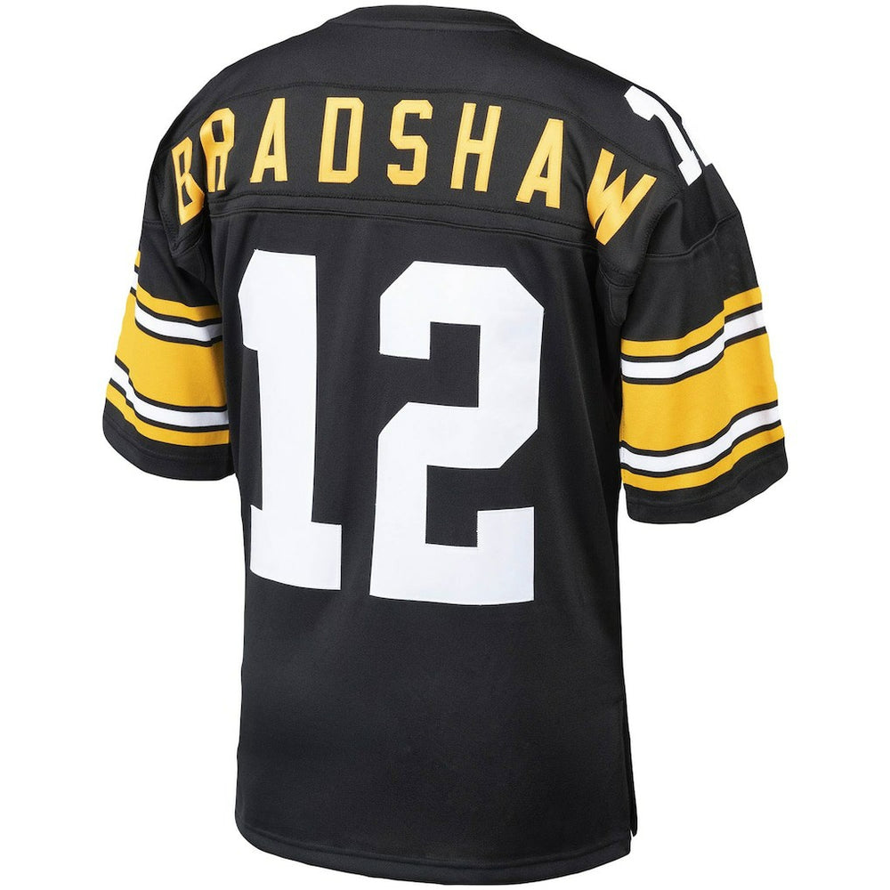 Terry Bradshaw Pittsburgh Steelers Authentic Throwback Retired Player Jersey - Black discount