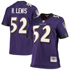 Ray Lewis Baltimore Ravens Women's Legacy Replica Team Jersey - Purple discount