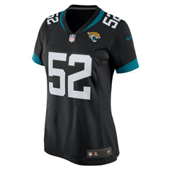 DaVon Hamilton Jacksonville Jaguars Women's Game Jersey - Black on sale