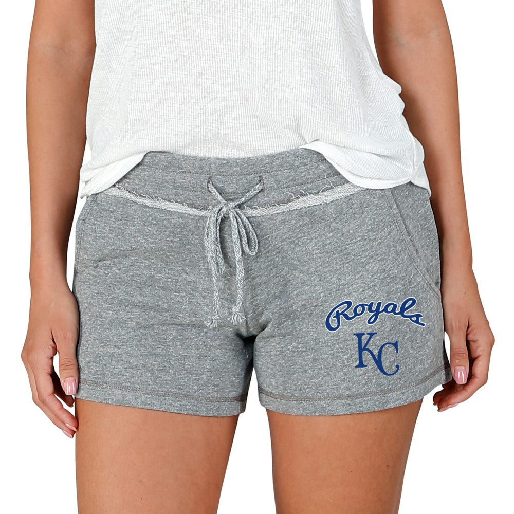 Kansas City Royals Concepts Sport Women's Mainstream Terry Shorts Gray