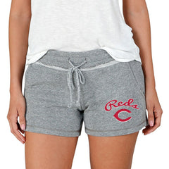 Cincinnati Reds Concepts Sport Women's Mainstream Terry Shorts Gray