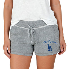 Los Angeles Dodgers Concepts Sport Women's Mainstream Terry Shorts Gray