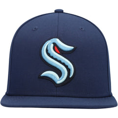 Seattle Kraken Fanatics Primary Logo Snapback Hat - Deep Sea Blue Hats