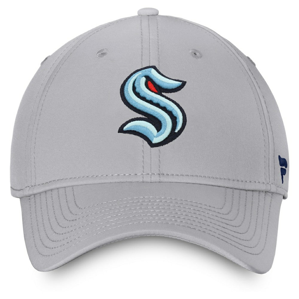 Seattle Kraken Fanatics Core Primary Logo Flex Hat - Gray Hats
