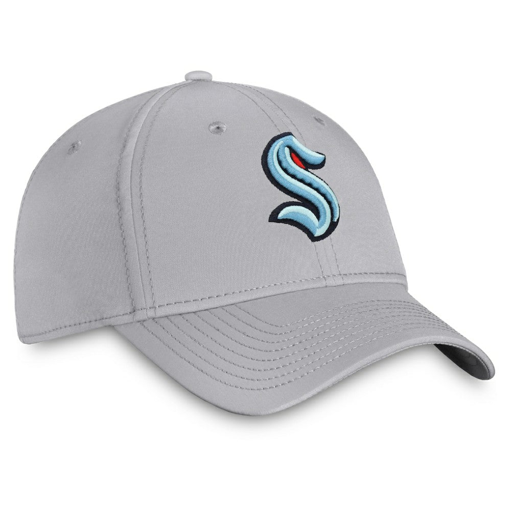 Seattle Kraken Fanatics Core Primary Logo Flex Hat - Gray Hats