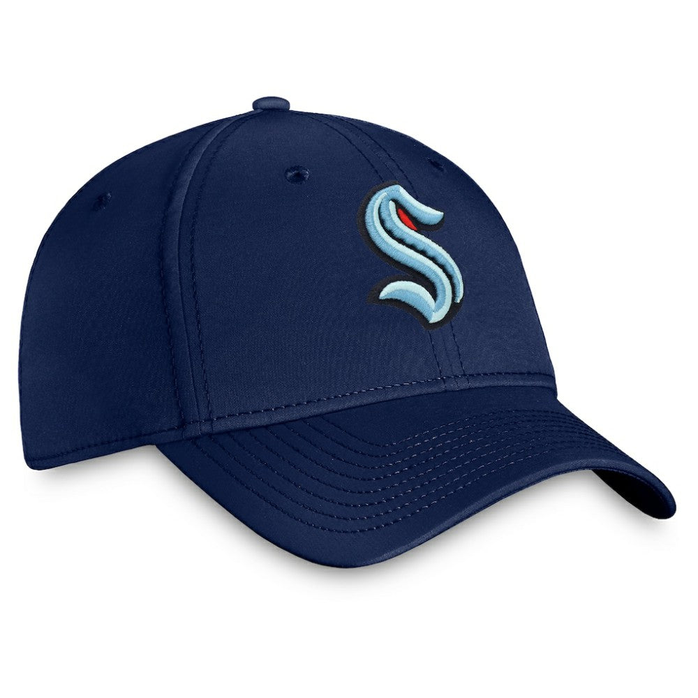 Seattle Kraken Fanatics Core Primary Logo Flex Hat - Navy Hats
