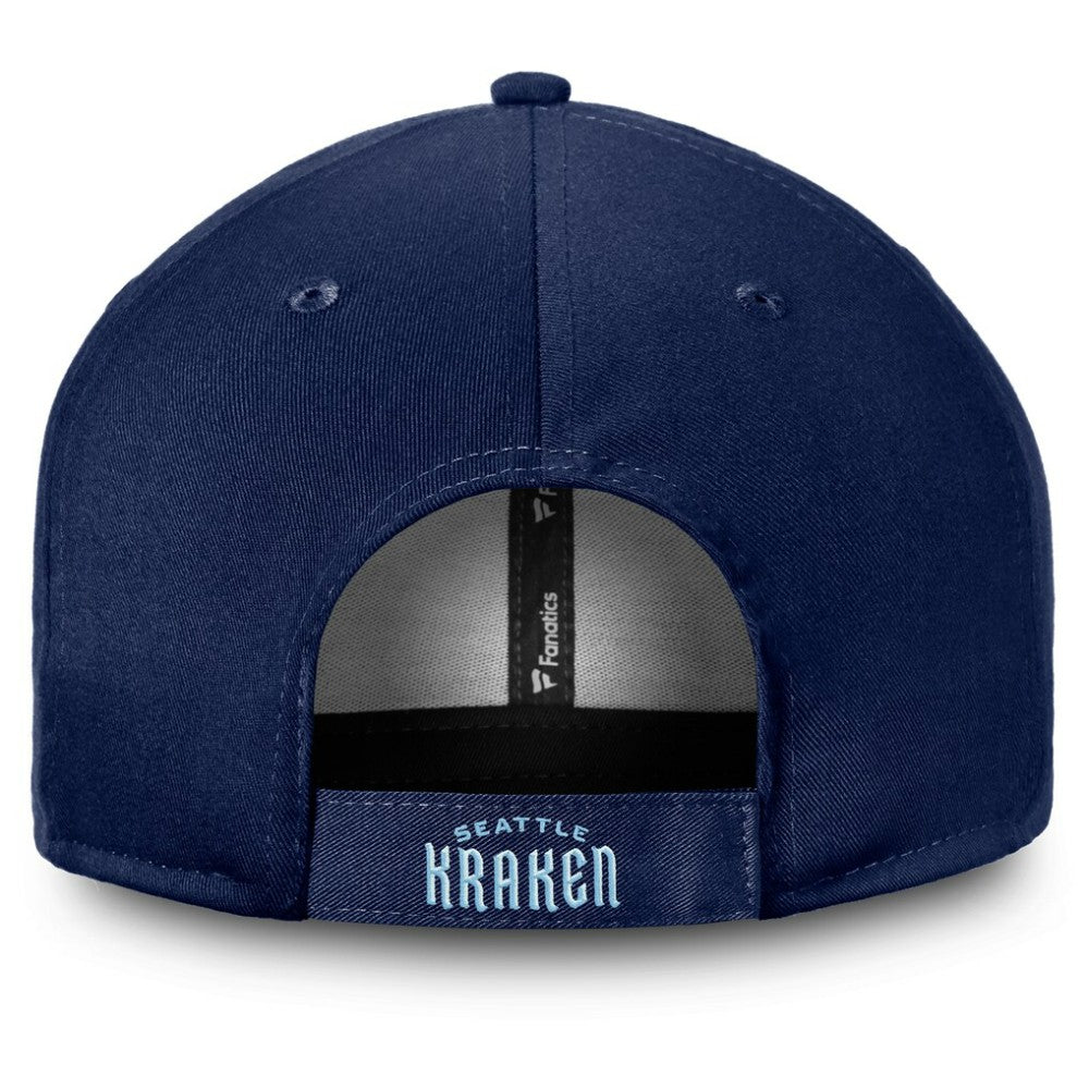 Seattle Kraken Fanatics Core Secondary Logo Adjustable Hat - Deep Sea Blue Hats