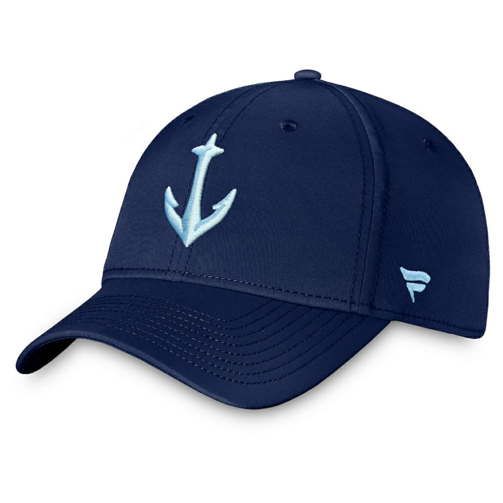 Seattle Kraken Fanatics Secondary Logo Flex Hat - Deep Sea Blue Hats