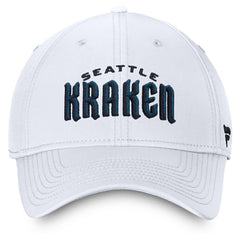 Seattle Kraken Fanatics Wordmark Flex Hat - White Hats