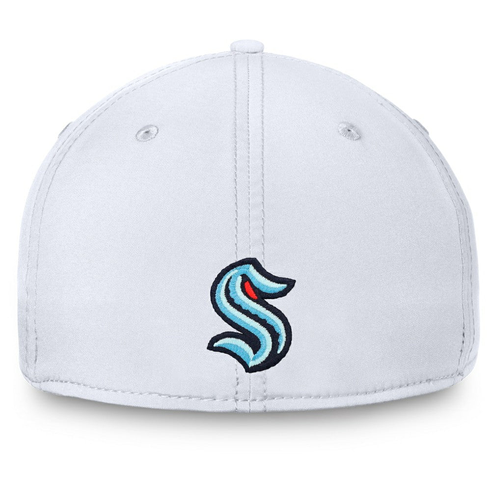 Seattle Kraken Fanatics Wordmark Flex Hat - White Hats