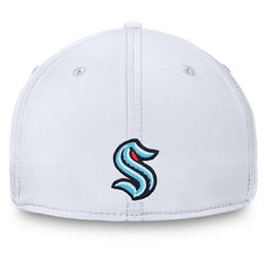 Seattle Kraken Fanatics Wordmark Flex Hat - White Hats