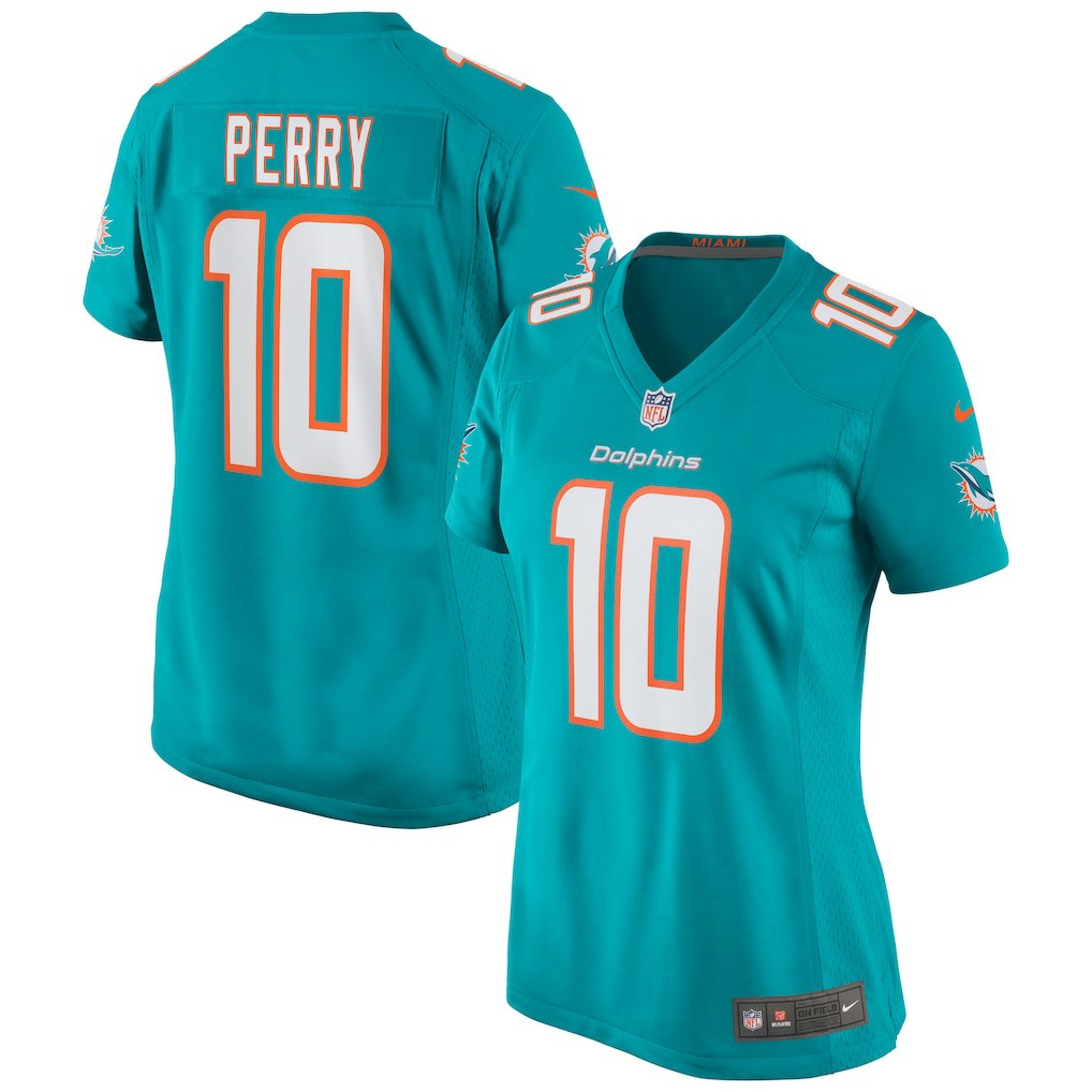 Malcolm Perry Miami Dolphins Women's Game Jersey - Aqua discount