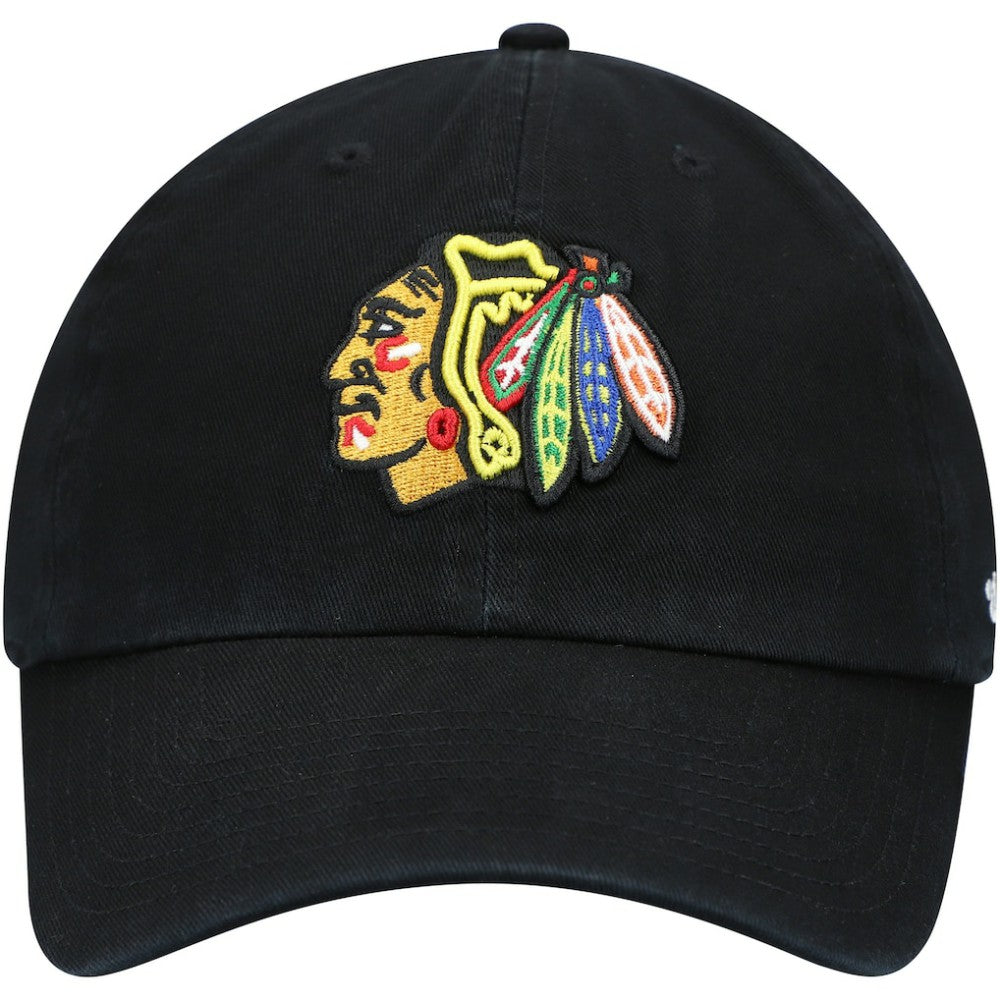 Chicago Blackhawks '47 Team Clean Up Adjustable Hat - Black Hats