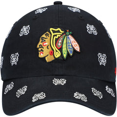 Chicago Blackhawks '47 Women's Confetti Clean Up Adjustable Hat - Black Hats