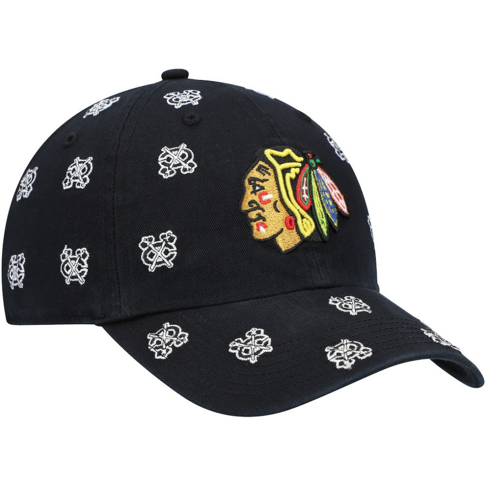 Chicago Blackhawks '47 Women's Confetti Clean Up Adjustable Hat - Black Hats