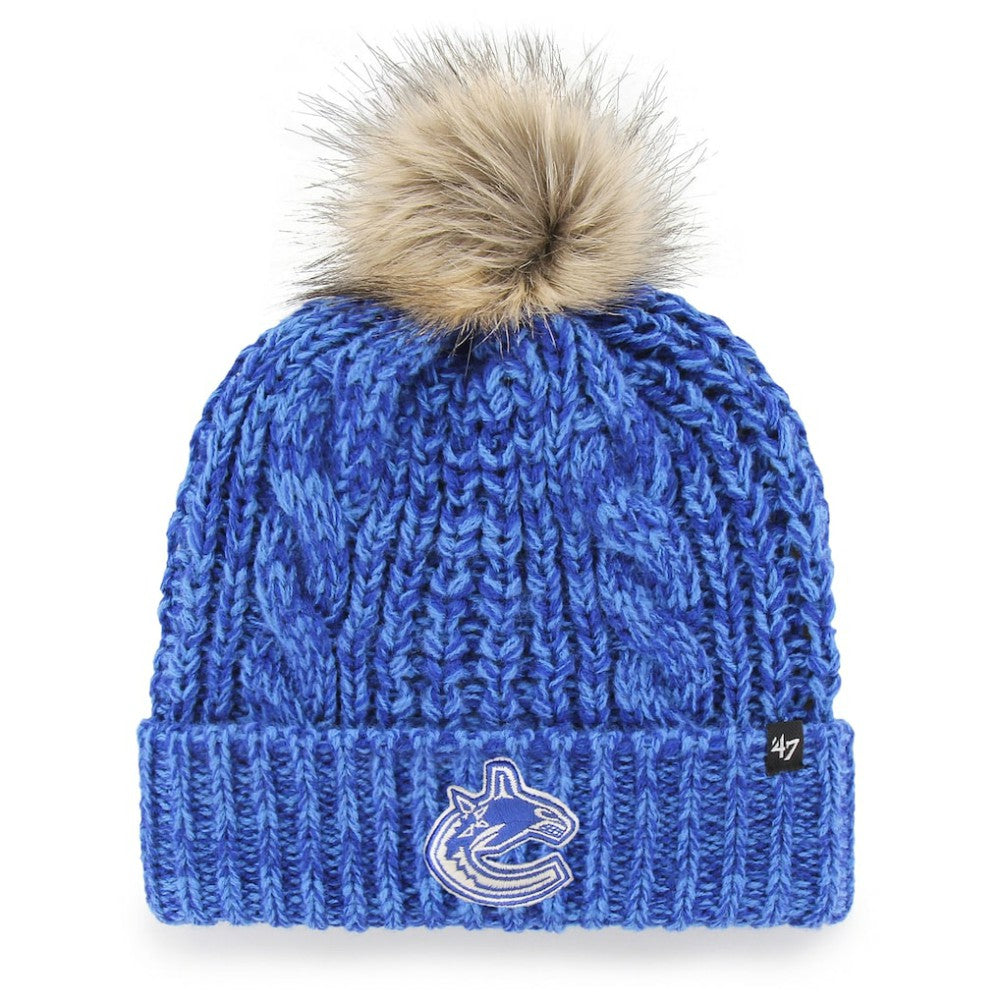 Vancouver Canucks '47 Women's Logo Meeko Cuffed Knit Hat with Pom - Blue Hats