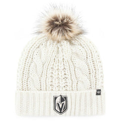 Vegas Golden Knights '47 Women's Logo Meeko Cuffed Knit Hat with Pom - White Hats