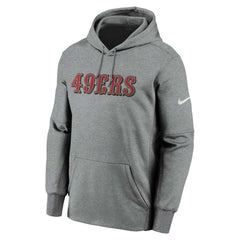 San Francisco 49ers Wordmark Performance Pullover Hoodie - Charcoal on sale