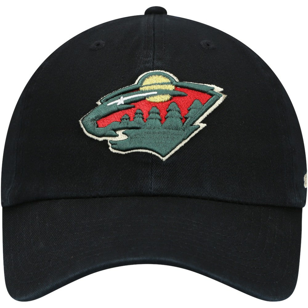 Minnesota Wild '47 Team Clean Up Adjustable Hat - Black Hats